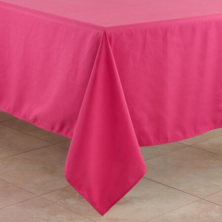 Saro 84 in. Casual Design Everyday Square Tablecloth, Fuchsia 321.FU84S